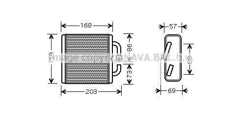 AVA QUALITY COOLING šilumokaitis, salono šildymas MZ6144